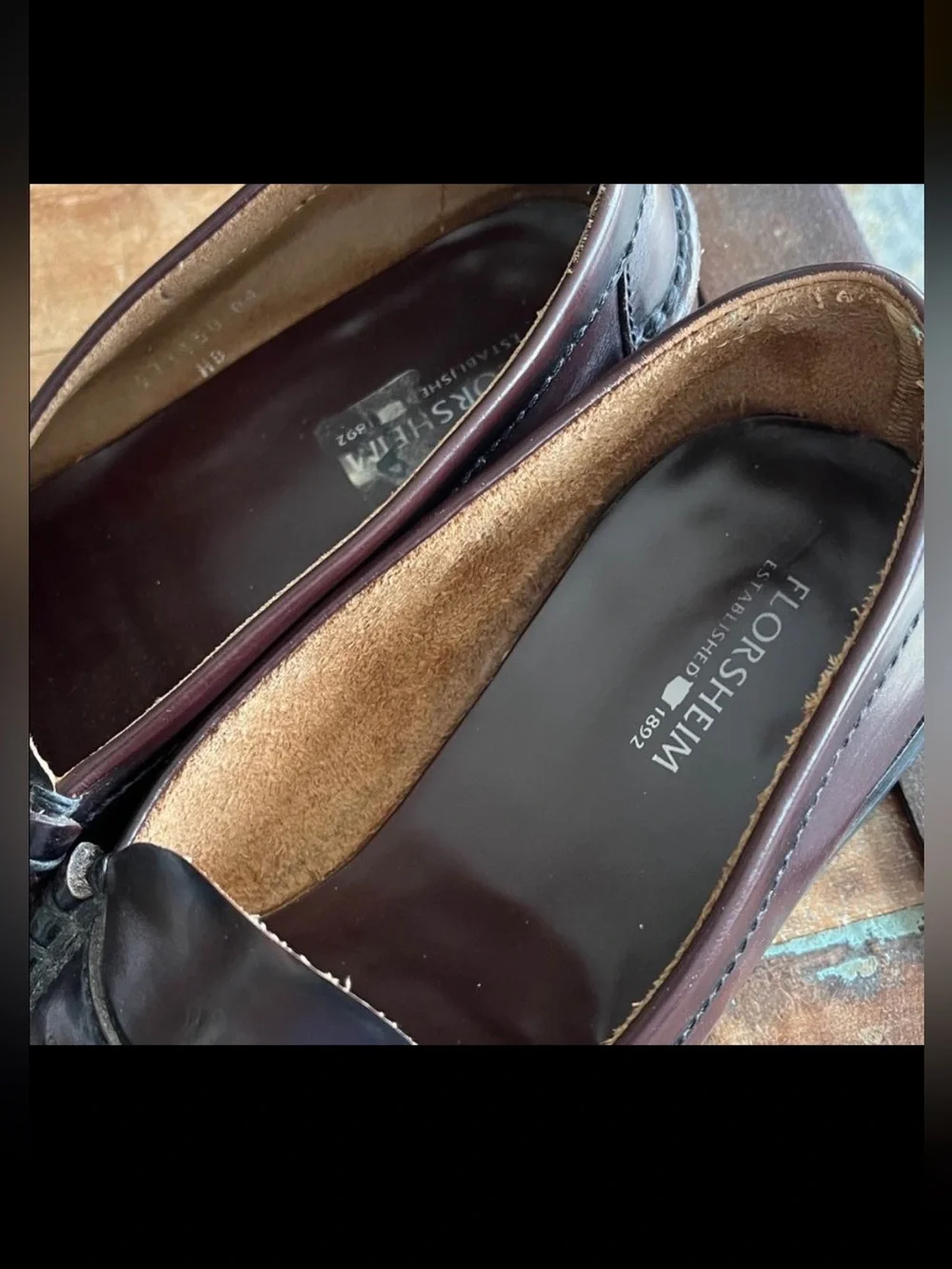 Vintage Florsheim Penny Loafer Burgundy Slip On Mens 10